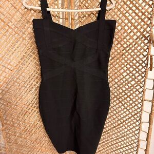 Elegant Black Bandage Dress